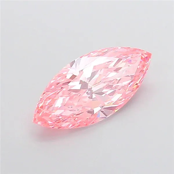 2.73ct marquise lab grown diamond (colour fancy vivid pink, clarity vvs1, igi certified)