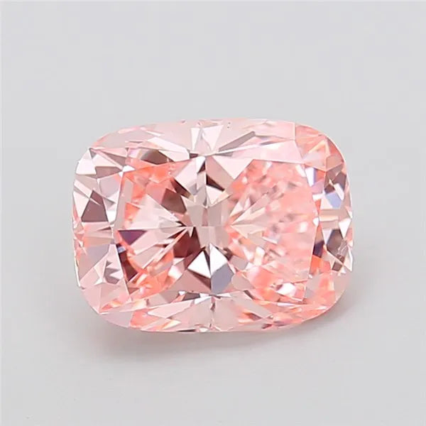 3.01ct cushion modified lab grown diamond (colour fancy vivid pink, clarity vs1, igi certified)