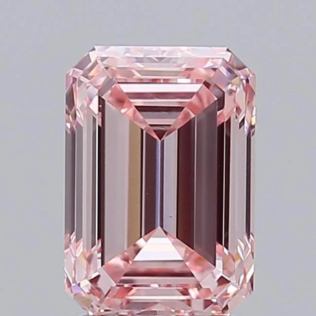 3.01ct emerald lab grown diamond (colour fancy intense pink, clarity vvs2, igi certified)