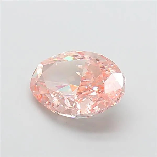 3.01ct oval lab grown diamond (colour fancy intense pink, clarity vvs2, igi certified)