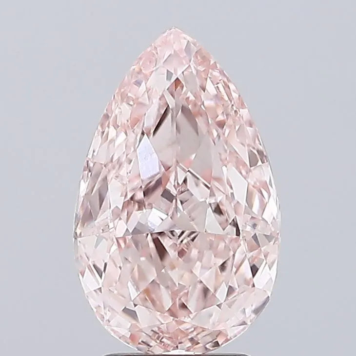 3.03ct pear lab grown diamond (colour fancy intense pink, clarity vs1, igi certified)