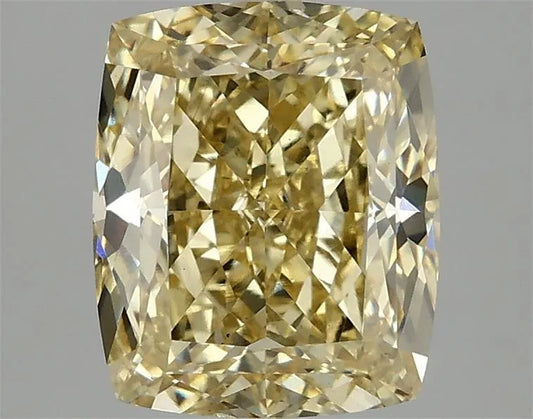 3.04ct Cushion modified Lab Grown Diamond (Colour Fancy Vivid Yellow, Clarity VS2, IGI Certified)