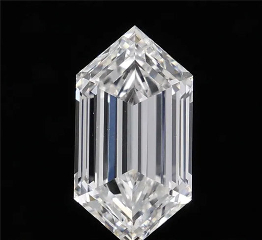 3.04ct Hexagonal Lab Grown Diamond (Colour E, Clarity VVS2, IGI Certified)