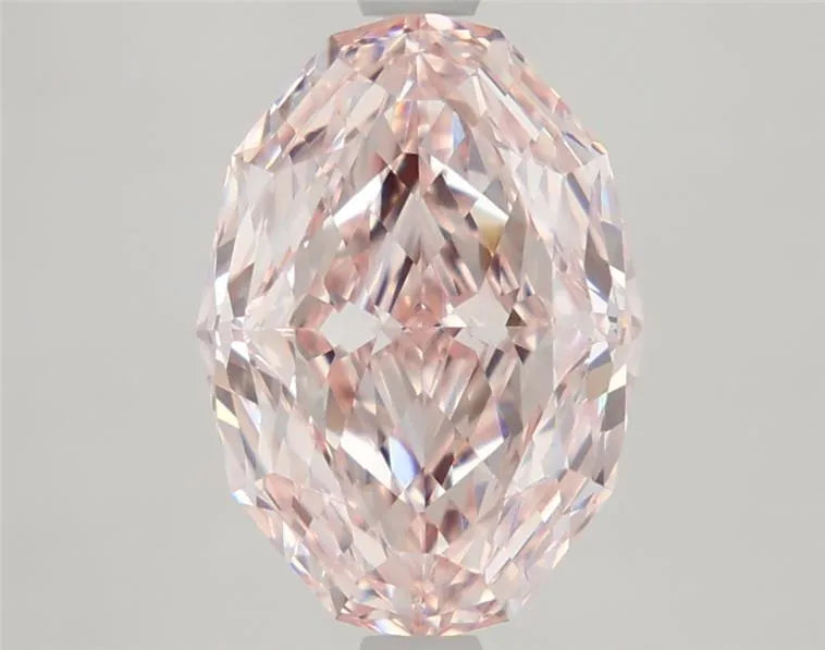 3.04ct oval lab grown diamond (colour fancy pink, clarity vvs2, igi certified)