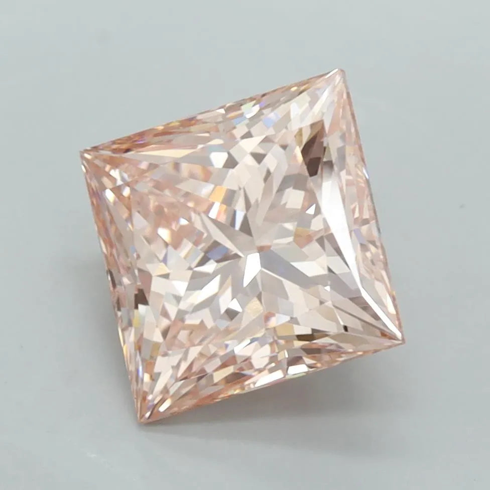 3.05ct Princess Lab Grown Diamond (Colour Fancy Intense Pink, Clarity VVS2, IGI Certified)