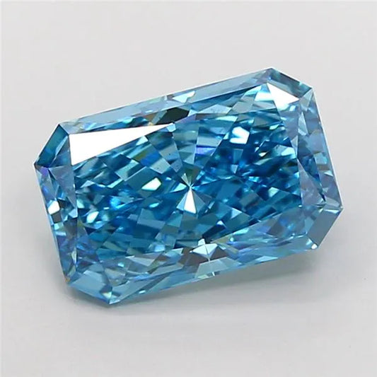 3.05ct Radiant Lab Grown Diamond (Colour Fancy Vivid Blue, Clarity VS1, IGI Certified)