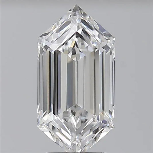 3.07ct Hexagonal Lab Grown Diamond (Colour D, Clarity VVS2, IGI Certified)