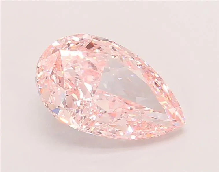 3.08ct Pear Lab Grown Diamond (Colour Fancy Vivid Pink, Clarity VVS2, IGI Certified)