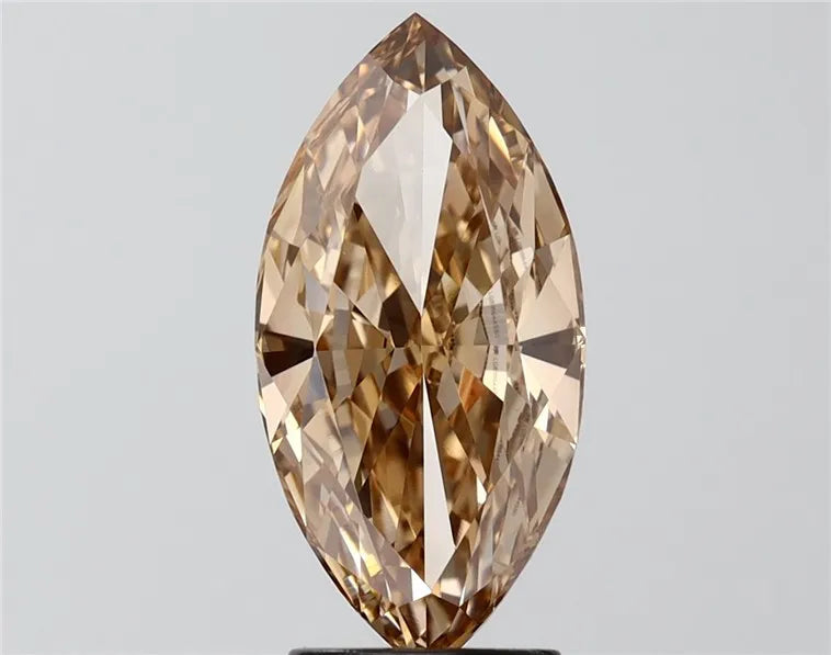 3.09ct Marquise Lab Grown Diamond (Colour Fancy Light Brown, Clarity VVS2, IGI Certified)