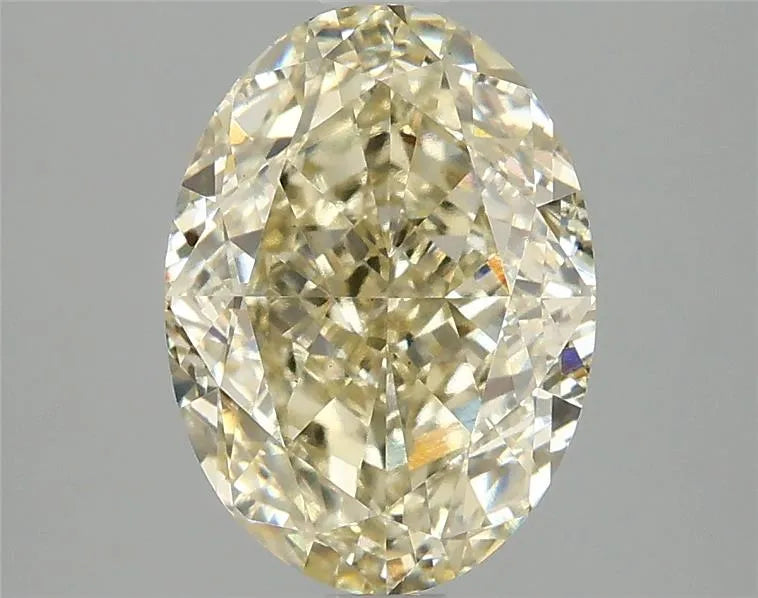 3.10ct oval lab grown diamond (colour fancy light yellow, clarity vs2, igi certified)