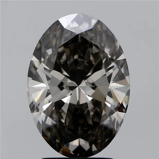 3.16ct Oval Lab Grown Diamond (Colour Fancy Brown Gray, Clarity VS2, IGI Certified)