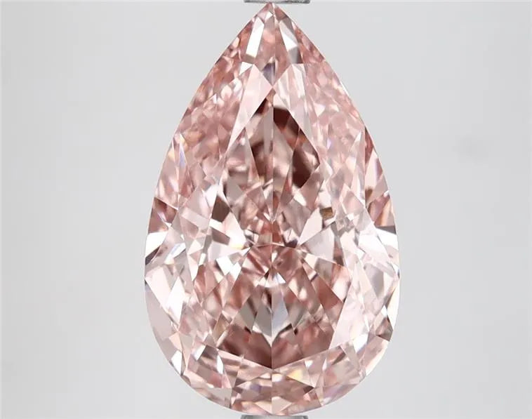 3.52ct pear lab grown diamond (colour fancy vivid pink, clarity vvs2, igi certified)