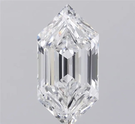 3.57ct Hexagonal Lab Grown Diamond (Colour E, Clarity VVS2, IGI Certified)