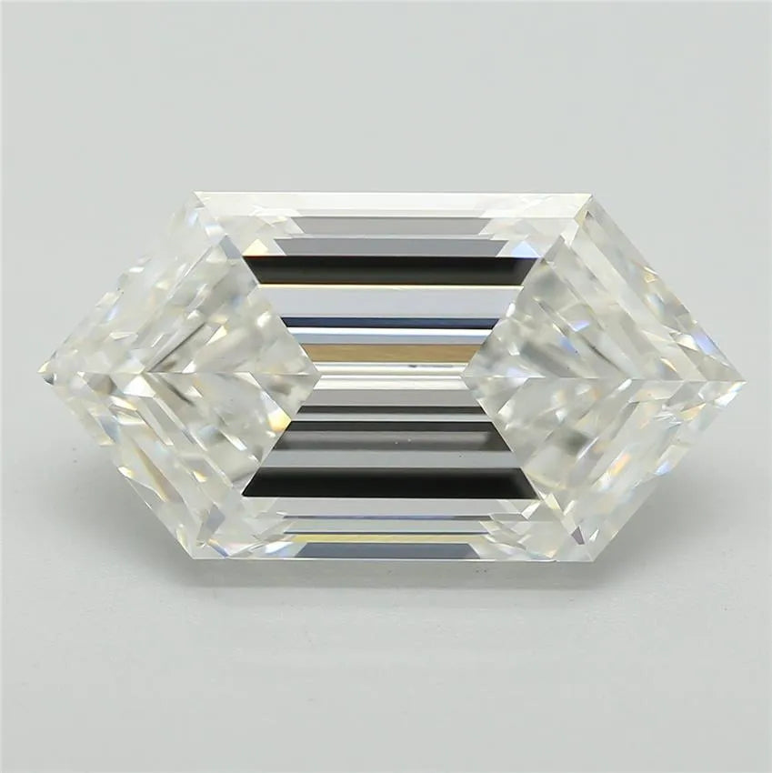 3.78ct hexagonal lab grown diamond (colour e, clarity vvs2, igi certified)
