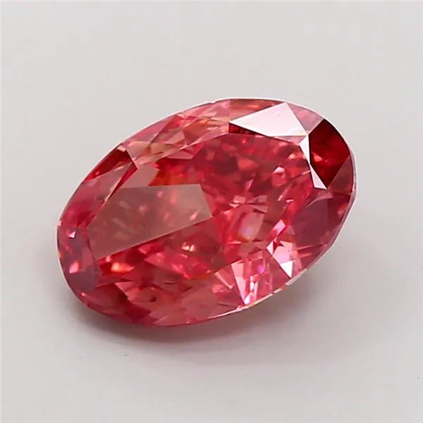 3.81ct Oval Lab Grown Diamond (Colour Fancy Vivid Pink, Clarity VVS1, IGI Certified)