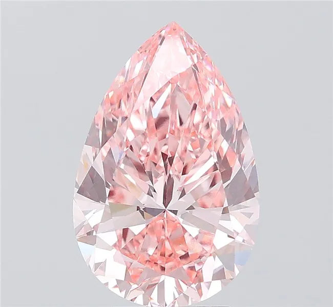 3.99ct Pear Lab Grown Diamond (Colour Fancy Intense Pink, Clarity VVS2, IGI Certified)