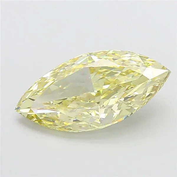 4.00ct marquise lab grown diamond (colour fancy light yellow, clarity vs1, igi certified)