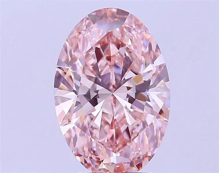 4.00ct oval lab grown diamond (colour fancy intense pink, clarity vs1, igi certified)