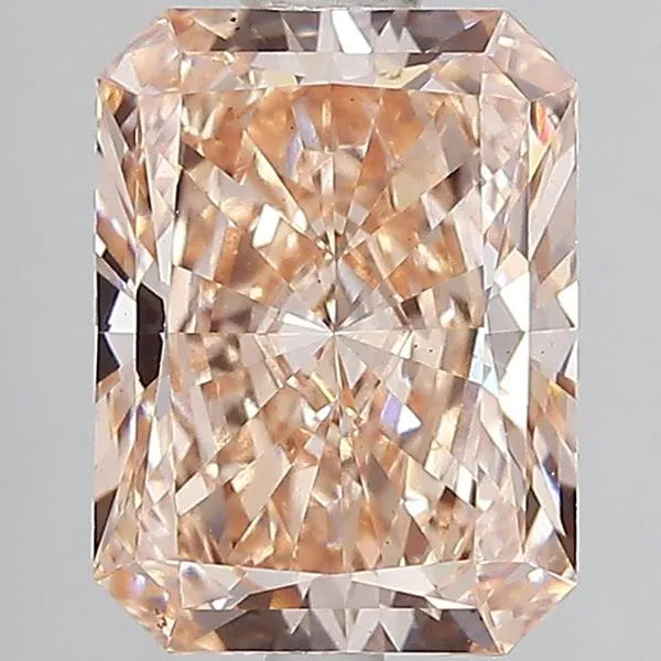4.01ct radiant lab grown diamond (colour fancy intense orangey pink, clarity vs1, igi certified)