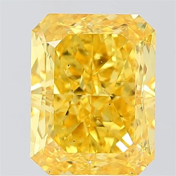 4.01ct radiant lab grown diamond (colour fancy vivid yellow, clarity vs2, igi certified)