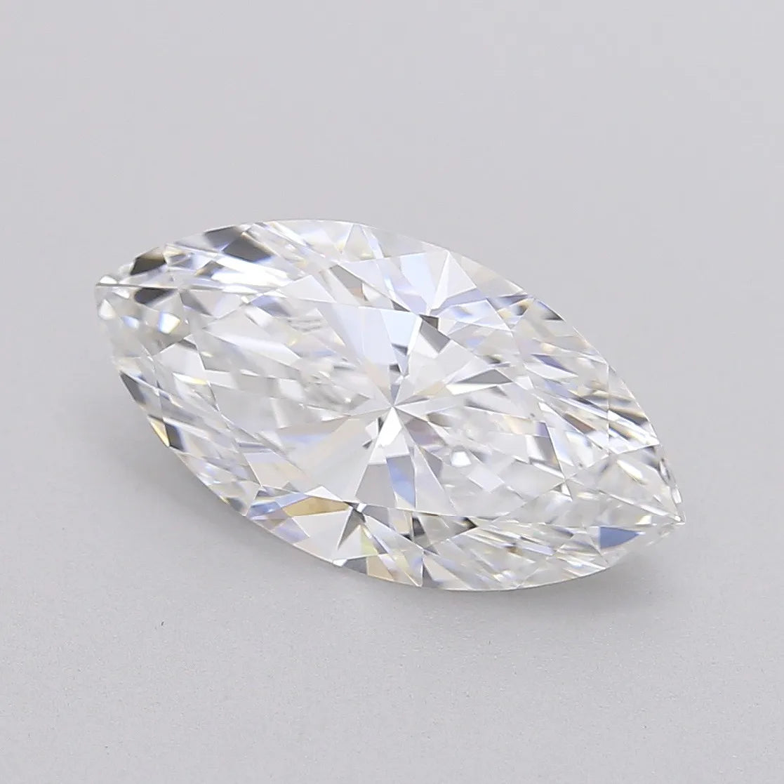 4.02ct marquise lab grown diamond (colour f, clarity vvs2, igi certified)