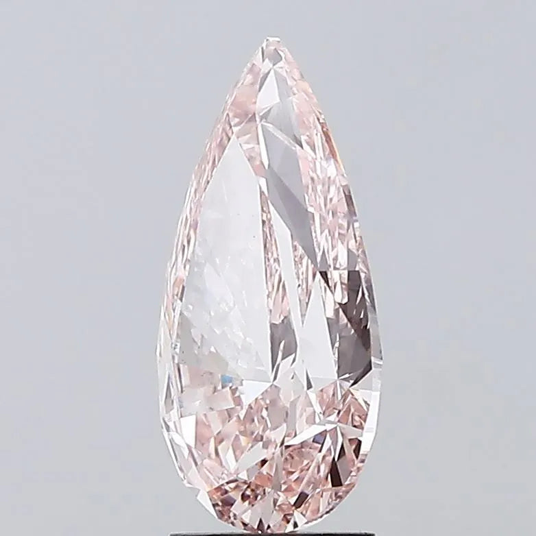 4.03ct Pear Lab Grown Diamond (Colour Fancy Intense Brownish Pink, Clarity VS1, IGI Certified)