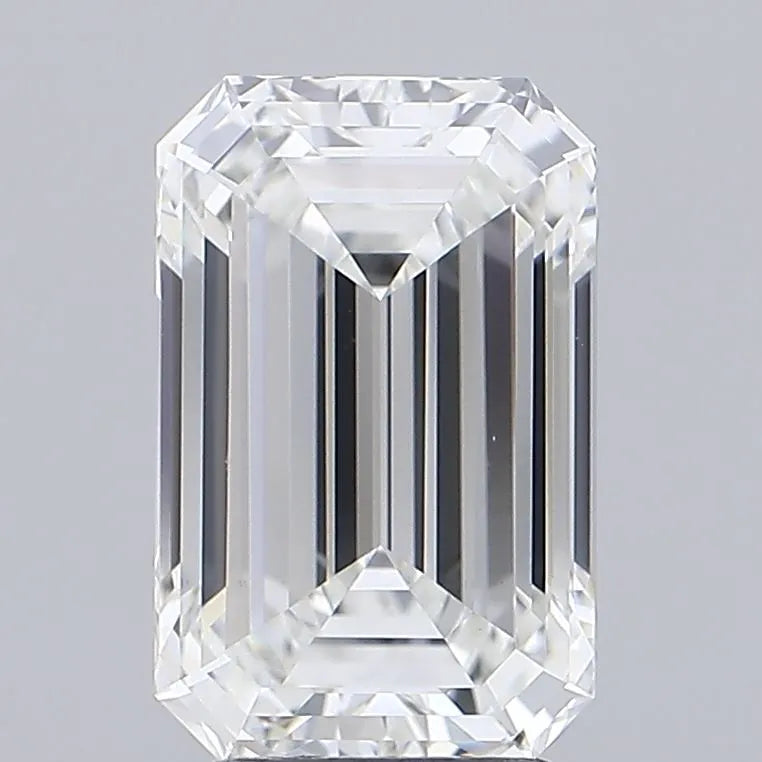 4.06ct emerald lab grown diamond (colour f, clarity vvs2, igi certified)