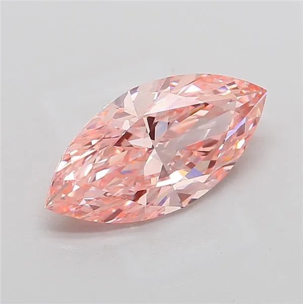4.06ct marquise lab grown diamond (colour fancy vivid pink, clarity vvs2, igi certified)