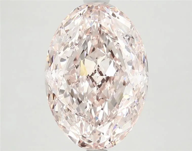 4.07ct oval lab grown diamond (colour fancy intense pink, clarity vvs2, igi certified)