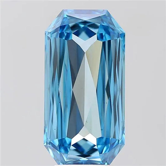 4.08ct Radiant Lab Grown Diamond (Colour Fancy Vivid Blue, Clarity VS1, IGI Certified)