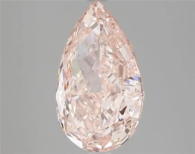 4.10ct pear lab grown diamond (colour fancy vivid pink, clarity vvs2, igi certified)
