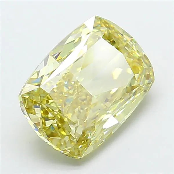 4.81ct cushion modified lab grown diamond (colour fancy light yellow, clarity vs1, igi certified)