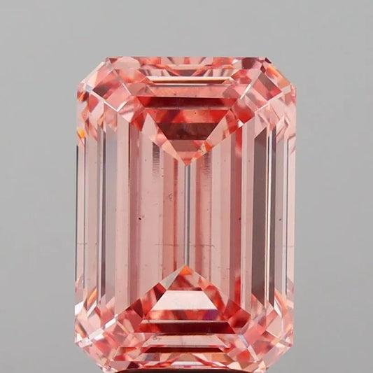 5.57ct Emerald Lab Grown Diamond (Colour Fancy Intense Pink, Clarity VS2, IGI Certified)