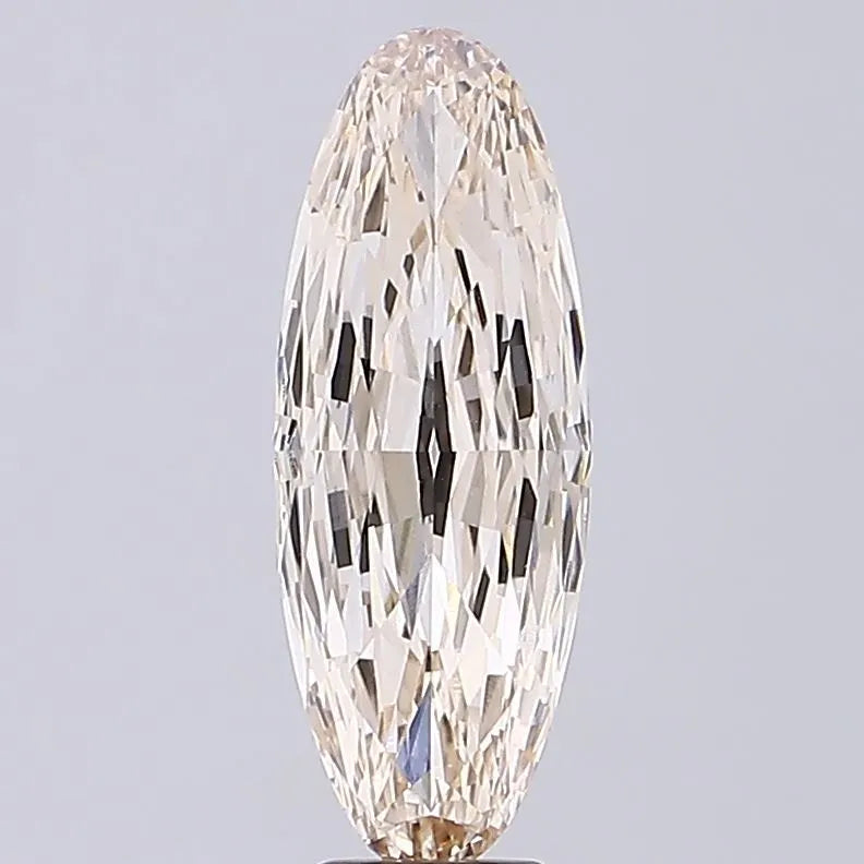 5.65ct Oval Lab Grown Diamond (Colour Very Light Brown, Clarity VS1, IGI Certified)