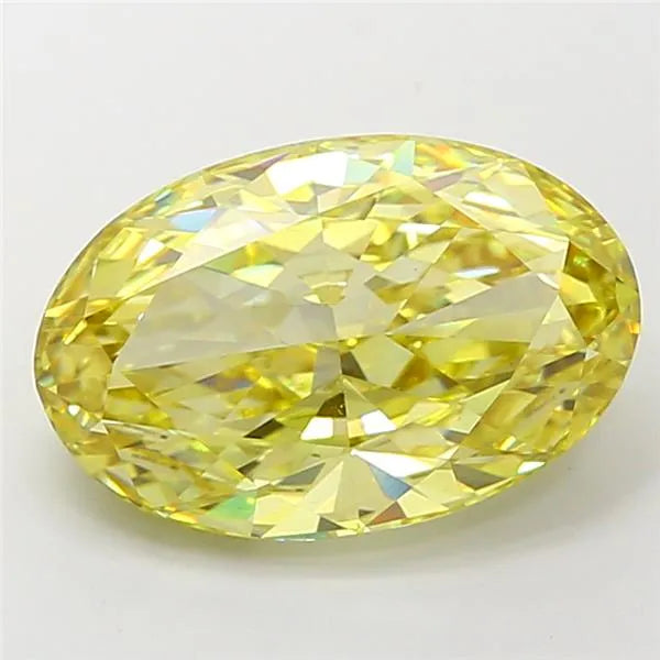 5.81ct Oval Lab Grown Diamond (Colour Fancy Yellow, Clarity VS1, IGI Certified)