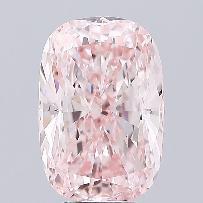 6.04ct cushion modified lab grown diamond (colour fancy intense pink, clarity vs1, igi certified)