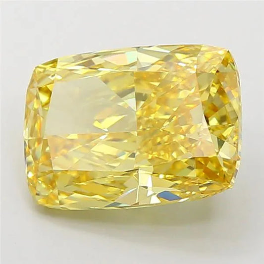 6.10ct Cushion modified Lab Grown Diamond (Colour Fancy Vivid Yellow, Clarity VVS2, IGI Certified)