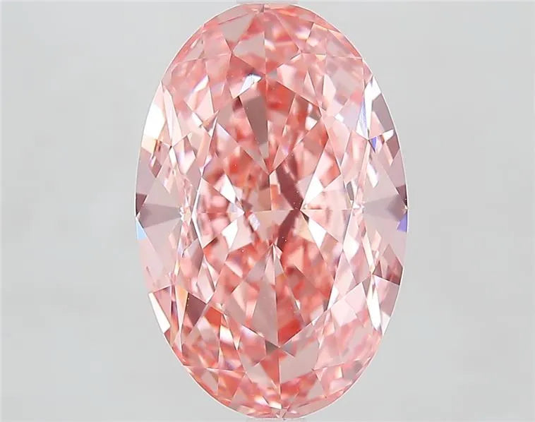6.52ct Oval Lab Grown Diamond (Colour Fancy Vivid Pink, Clarity VVS1, IGI Certified)