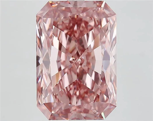 8.02ct Radiant Lab Grown Diamond (Colour Fancy Vivid Brownish Pink, Clarity VVS2, IGI Certified)
