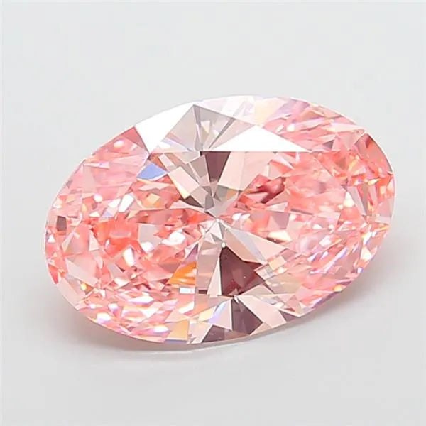 8.05ct Oval Lab Grown Diamond (Colour Fancy Vivid Pink, Clarity VVS2, IGI Certified)