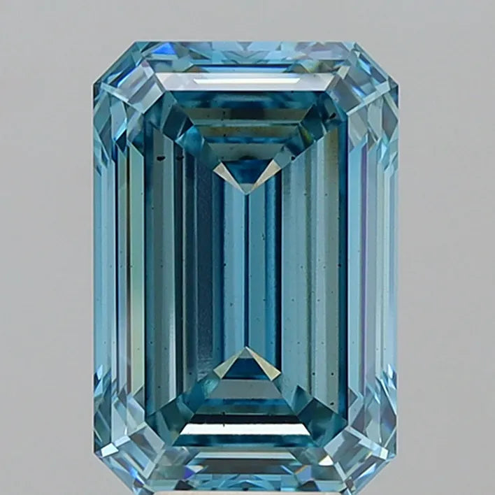 8.09ct emerald lab grown diamond (colour fancy vivid blue, clarity vs2, igi certified)