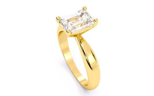 Luxe Aimé Eira Solitaire Engagement Ring, Side View