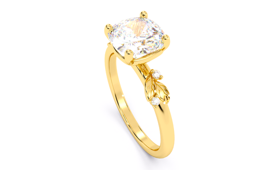 Luxe Aimé Lyra Solitaire Engagement Ring,  Side View