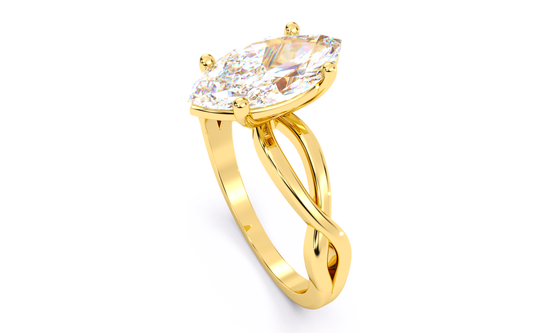 Luxe Aimé Solace Solitaire Engagement Ring, Side View