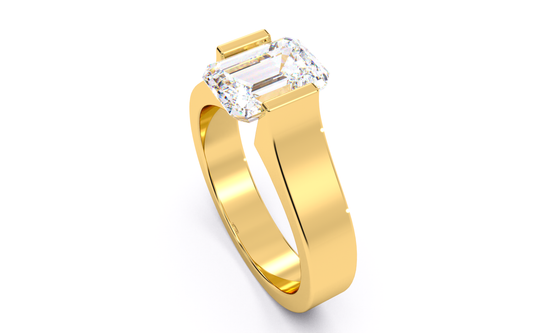 Luxe Aimé Équilibre Tension Engagement Ring, Side View