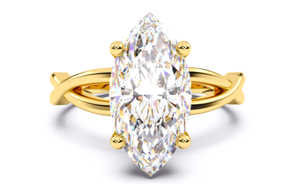 Luxe Aimé Solace Solitaire Engagement Ring, Front View