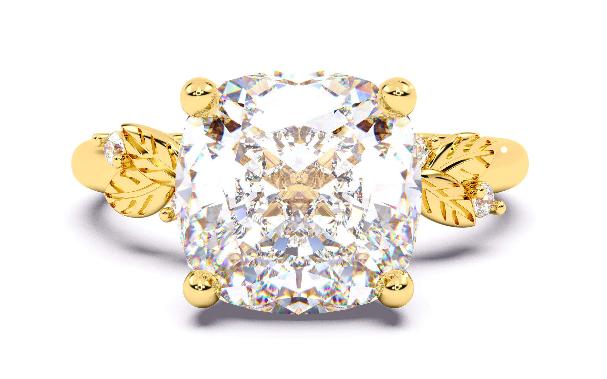 Luxe Aimé Lyra Solitaire Engagement Ring,  Front View