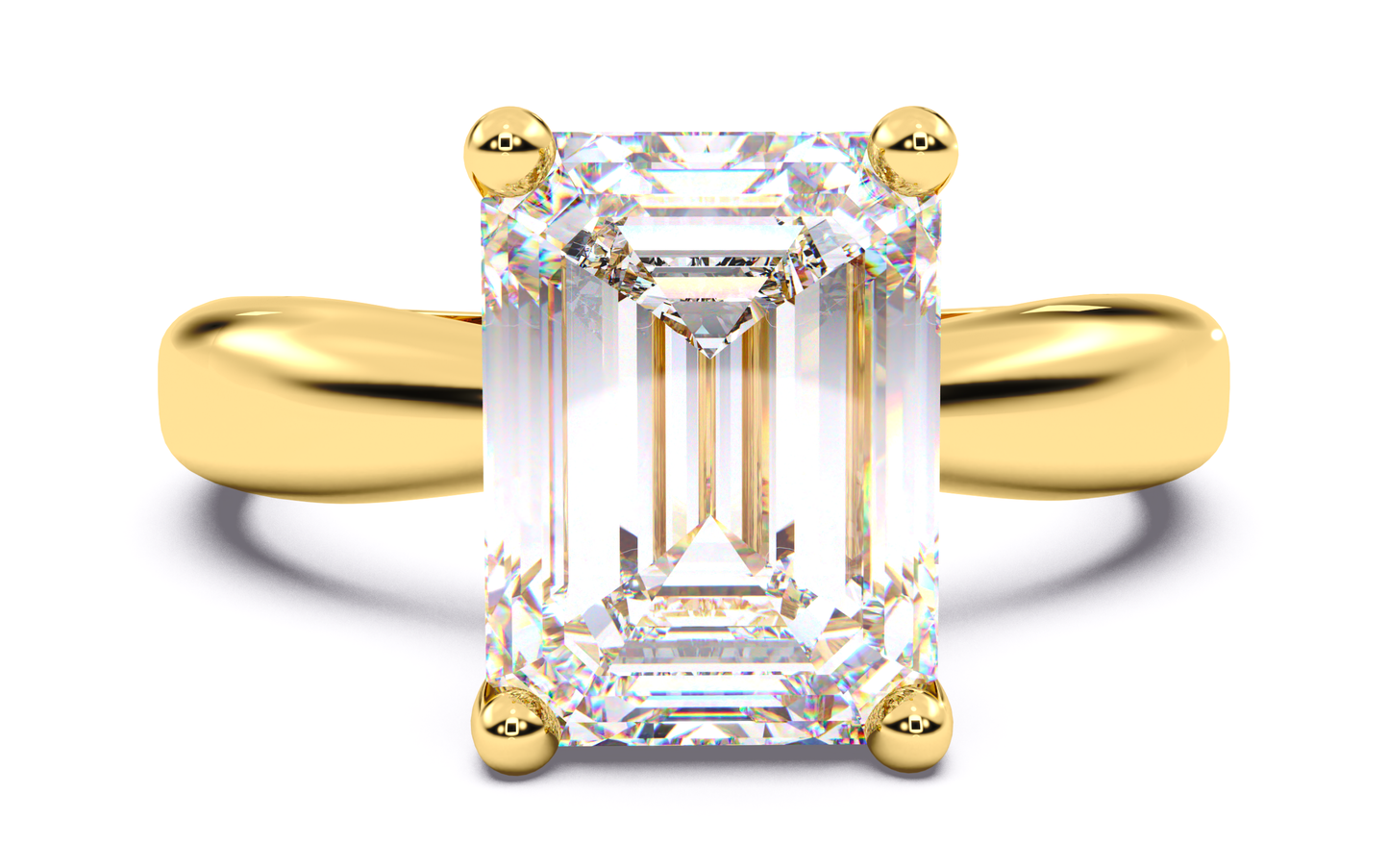 luxe aimé eira solitaire engagement ring, front view