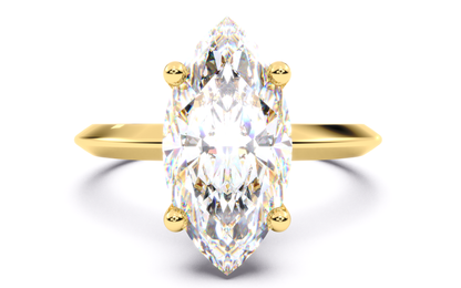 Luxe Aimé Aura Solitaire Engagement Ring, Front View