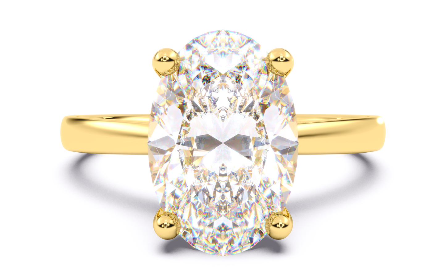 luxe aimé niva solitaire engagement ring, front view